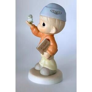 Precious Moments Pilot Figurine with Bird Proud To Be American